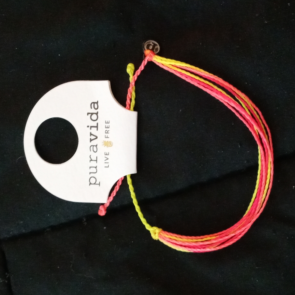 Pura Vida Live Free Colorful Bracelet